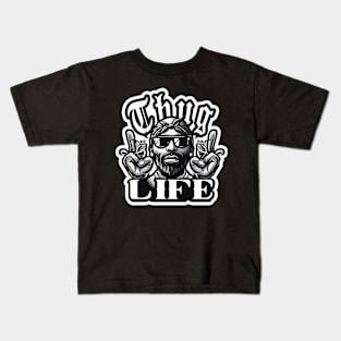 Thug Life Themed Vector Design Kids T-Shirt